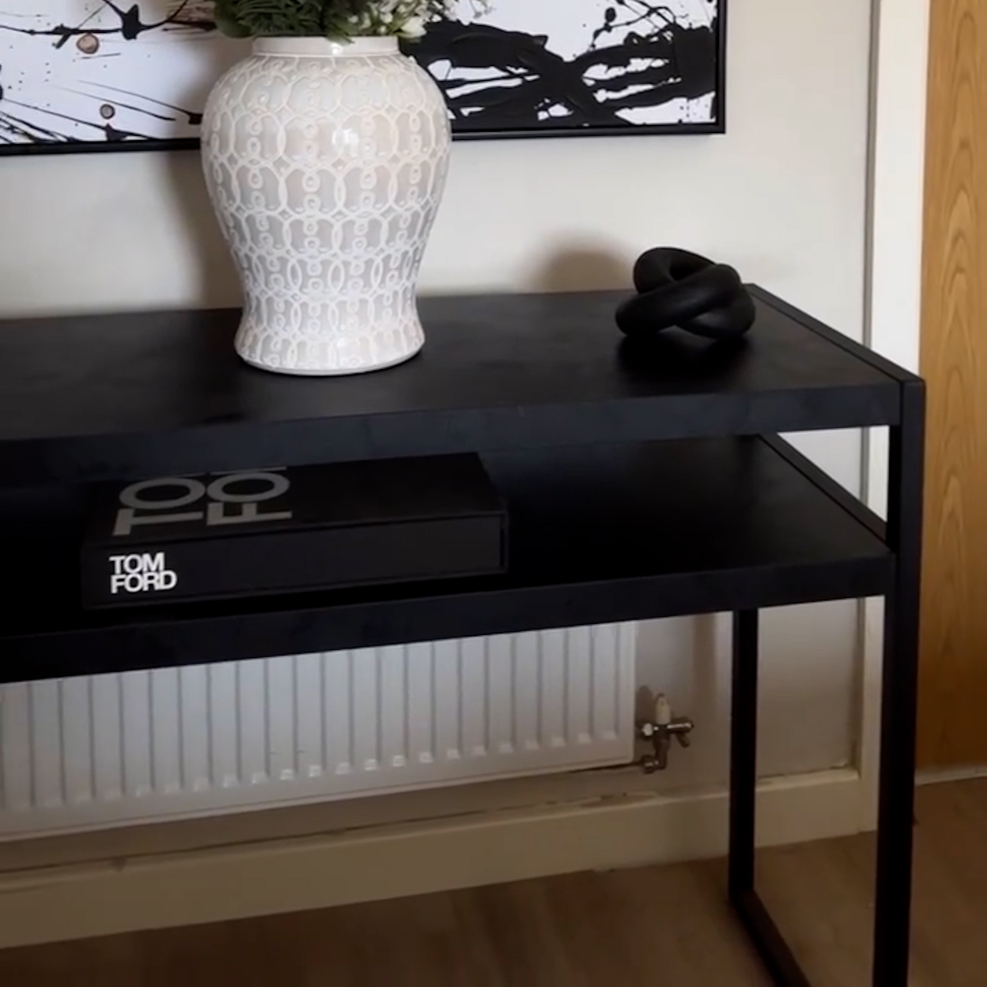 GUBI Tavolino Con Struttura Nera TS CONSOLE 180 X 40 X H 40 Cm (Grey - Foto 2