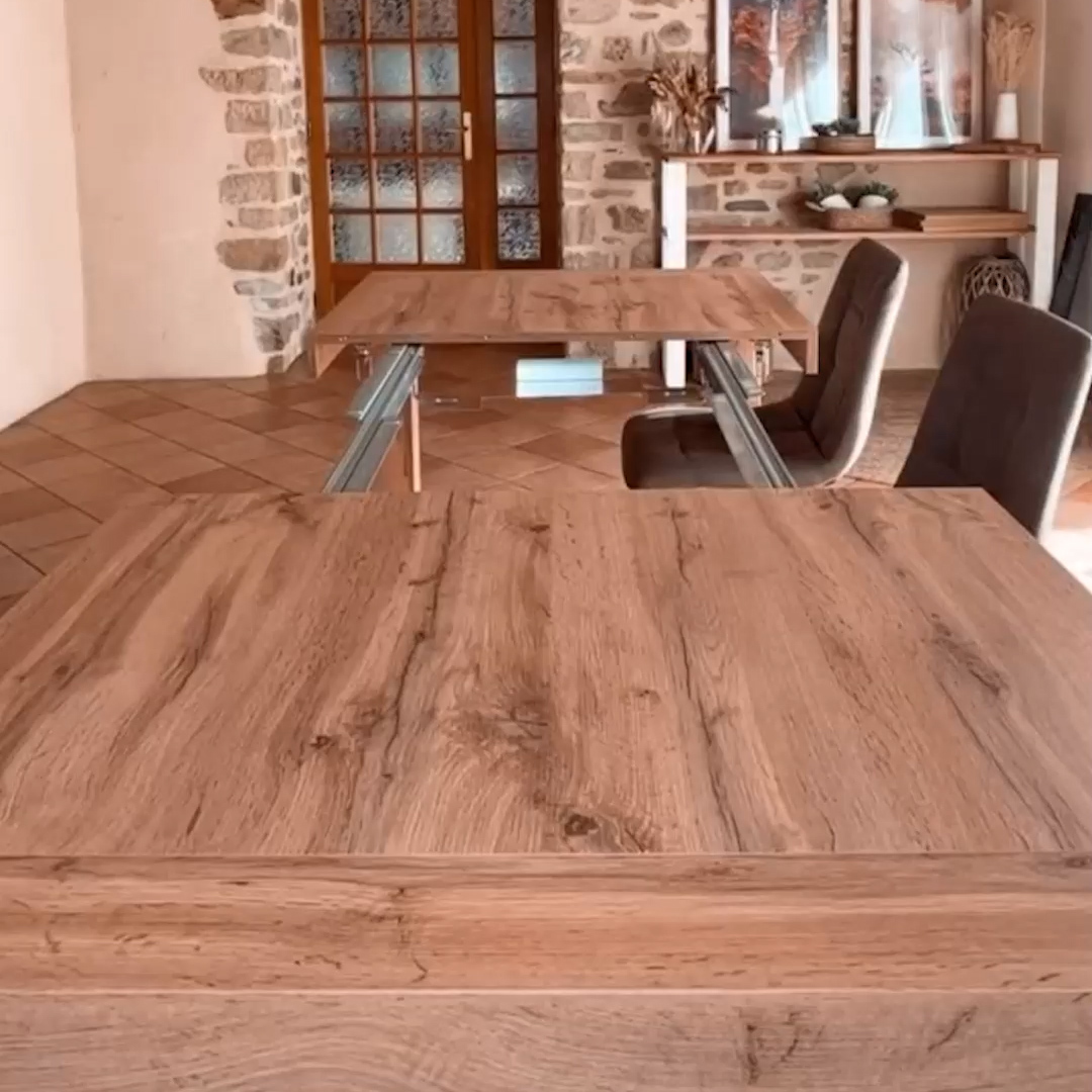 Table à Manger Extensible Vicco Herta - Blanc/noir, 140x90 Cm, Panneaux De Particules