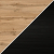 Stejar Rustic / Negru Frasin