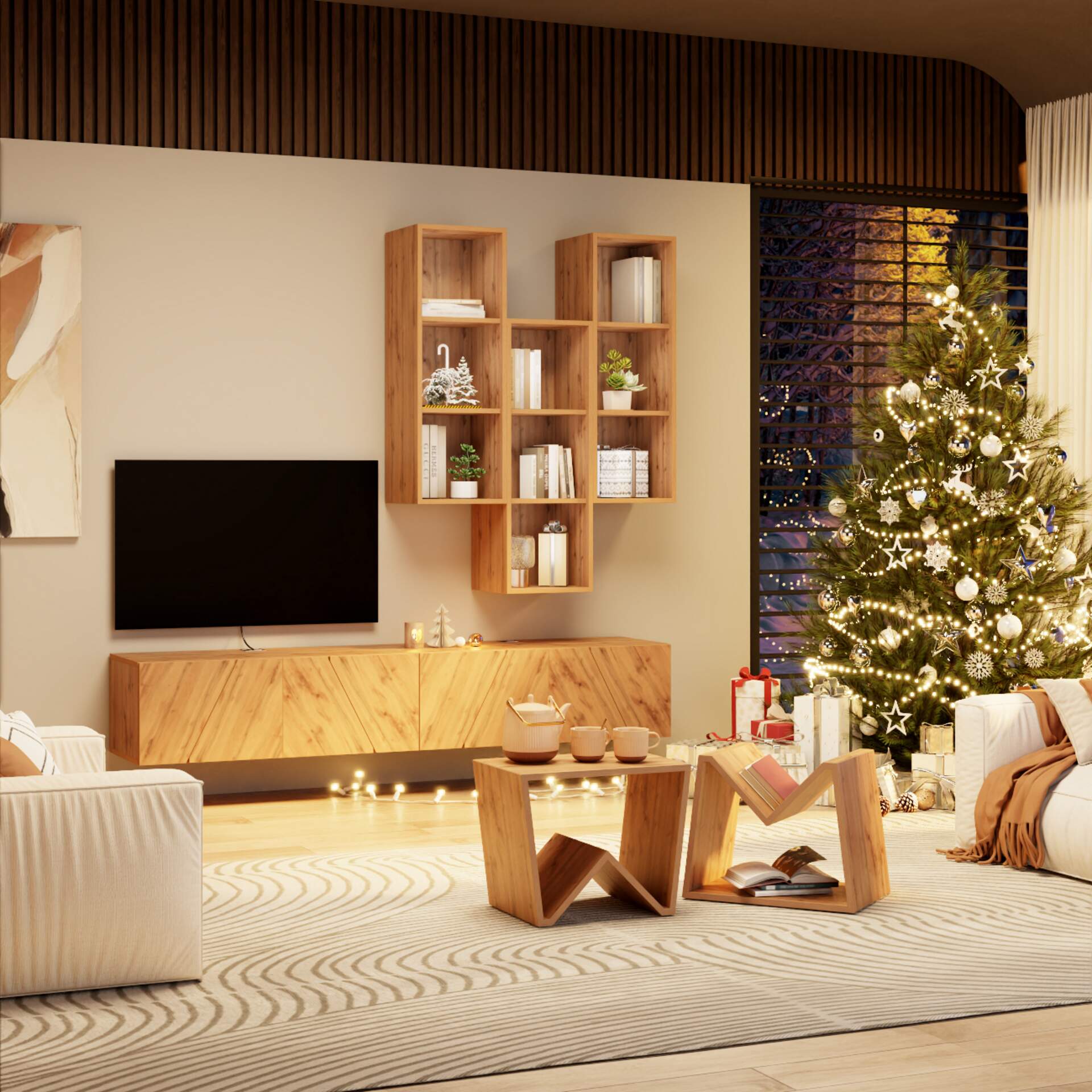 Mesa de apoio Emma, Carvalho Rústico, image size:1920x1920