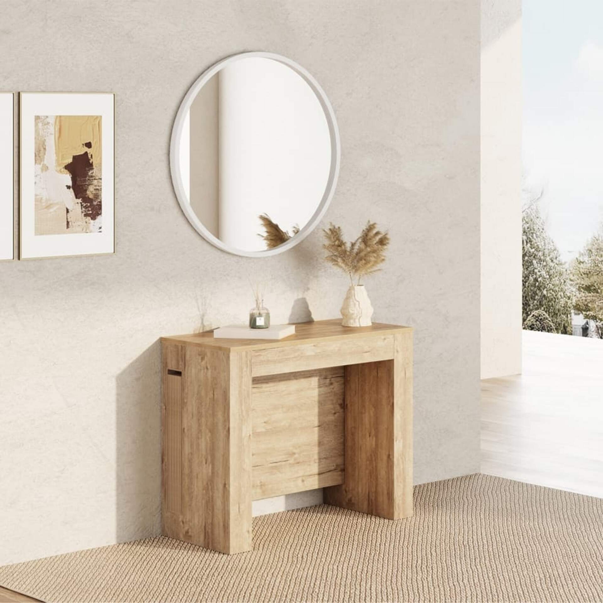 Easy, Extendable Console Table with extension leaves holder, 45(305)x ...