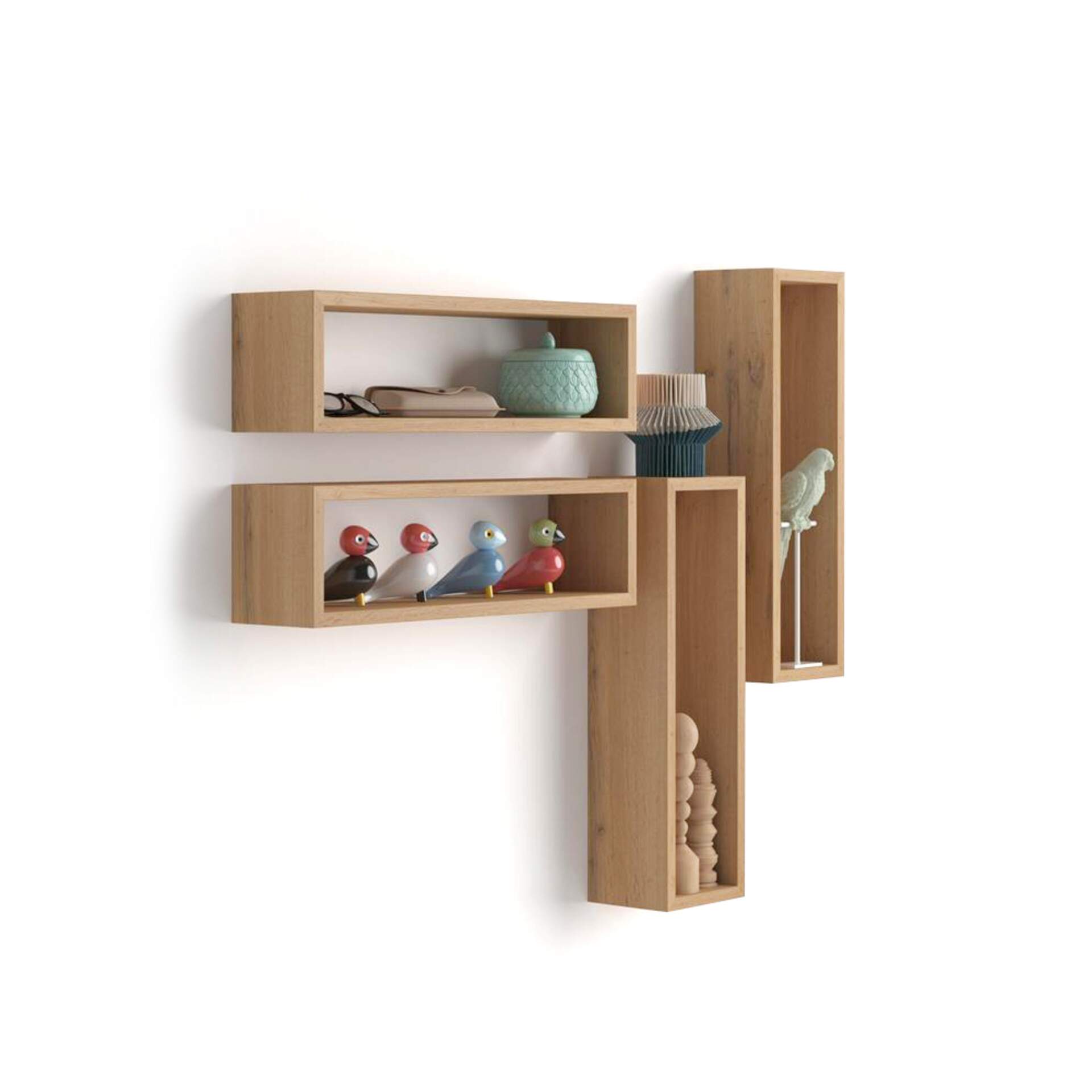 Furinno Scaffale A Cubi Aperti 12 Ripiani – Mensola In Legno Composito, Rovere Scuro, 140x110x37 Cm