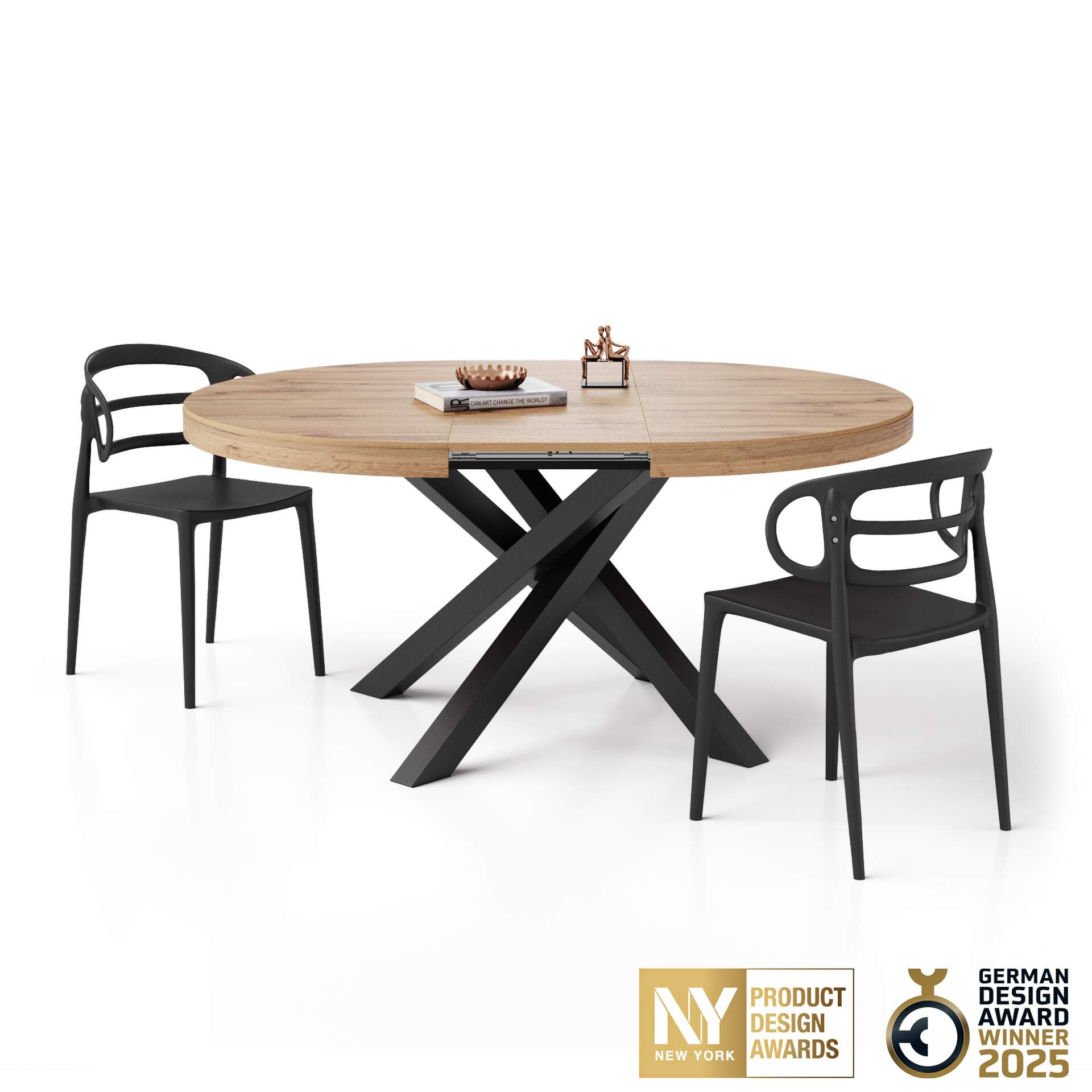 Table Ronde à Rallonge En Bois – 110 Cm – Occasion – Idéale Salon Ou Salle à Manger