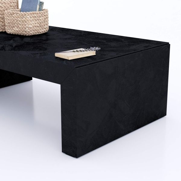 Angelica Couchtisch, Schwarzer Beton Detailbild 1