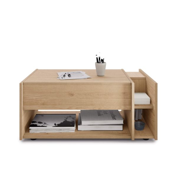 Romina Uitklapbare Salontafel, Naturel Eiken detailafbeelding 2