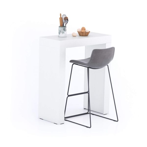 Mesa Alta Evolution 90x40, Freixo Branco com Duas Pernas