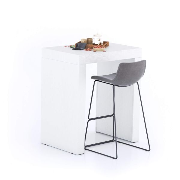 Mesa Alta Evolution 90x60, Freixo Branco com Duas Pernas
