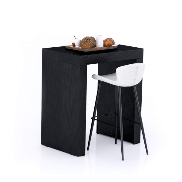 Masă Înaltă Evolution 90x60, Negru Frasin cu Două Picioare
