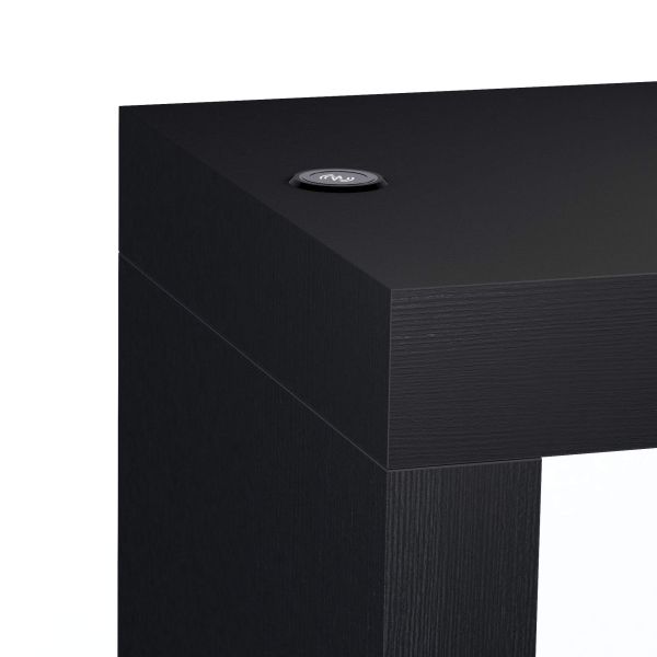 Mesa Alta Evolution 120x60, Freixo Preto com Duas Pernas e Carregador Wireless imagem de pormenor 1
