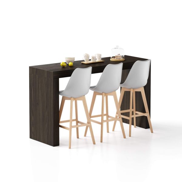 Table haute Evolution 180x60, Noyer Américain
