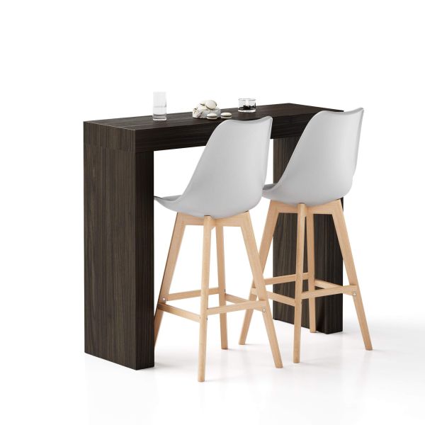 Mesa Alta Evolution com duas pernas 120x40, nogueira escuro
