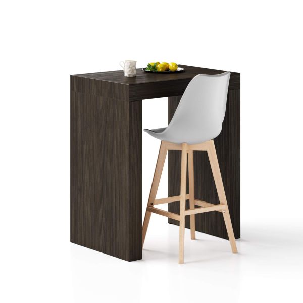 Hoge Tafel Evolution 90x60 amerikaanse walnoot met twee poten