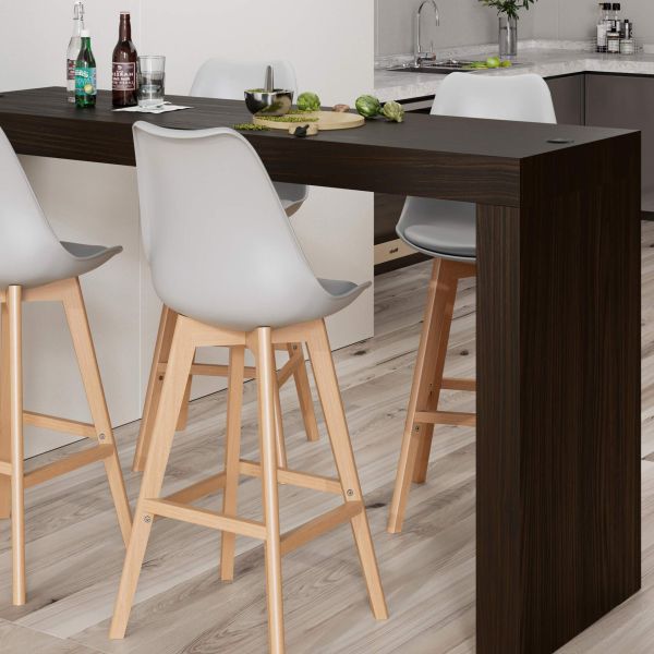 Schiereiland Evolution 180x60 amerikaanse walnoot met Draadloze Oplader set afbeelding 1
