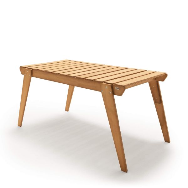 Gartentisch aus Holz 160x80 cm, Elena, Teak Farbe Detailbild 1