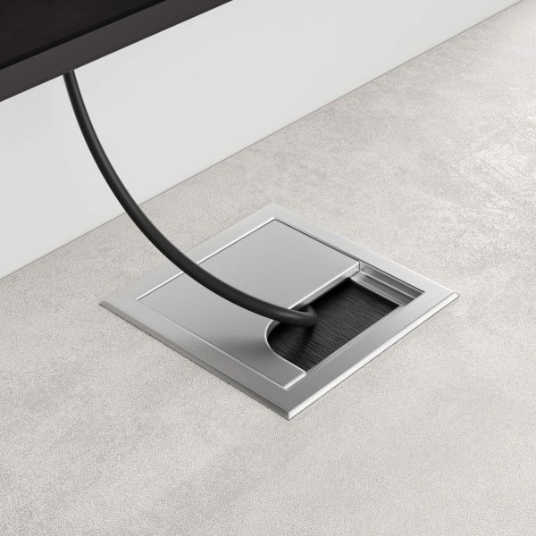 Parede de Tv Iacopo 2, cimento cinza, 150x42x177 cm imagem de pormenor 2