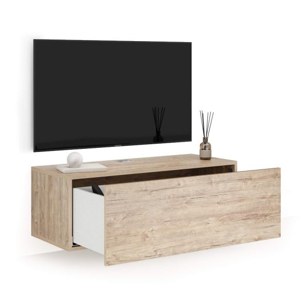tv wandmeubel easy met lade eiken detailafbeelding 1