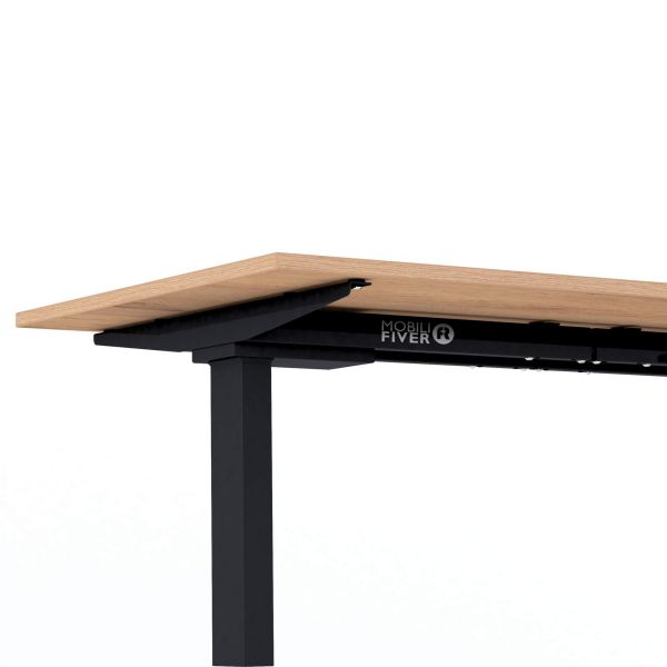 Bureau Clara 140x60 rustiek eiken met zwarte Poten detailafbeelding 2