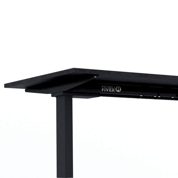 Secretária Clara 120x80 Cimento Preto com Pernas Pretas imagem de pormenor 2