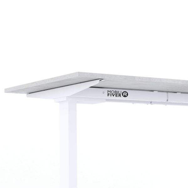 Bureau Clara 160x80 grijs beton met witte Poten detailafbeelding 2