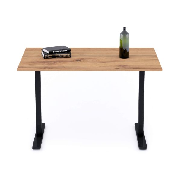 Bureau Clara 120x80 rustiek eiken met zwarte Poten detailafbeelding 1
