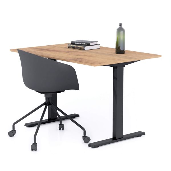 Bureau Clara 120x80 rustiek eiken met zwarte Poten