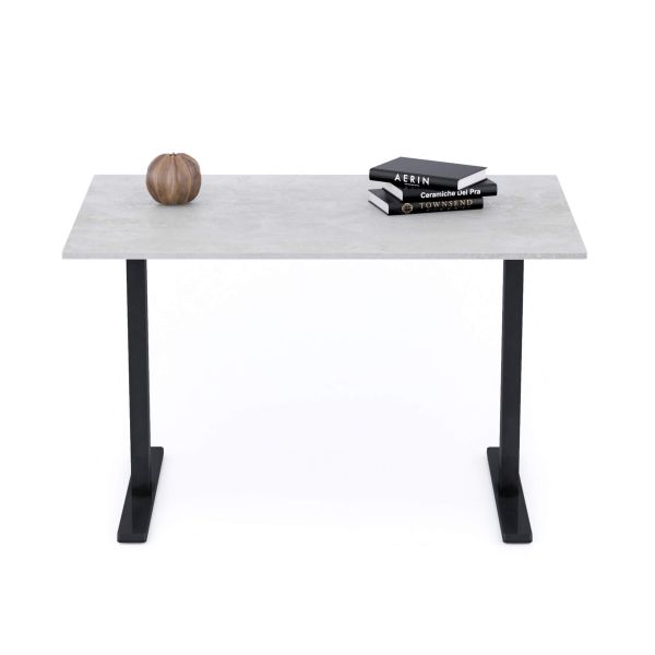 Bureau Clara 120x80 grijs beton met zwarte Poten detailafbeelding 1