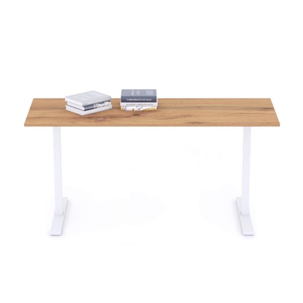 Bureau Clara 160x60 rustiek eiken met witte Poten detailafbeelding 1