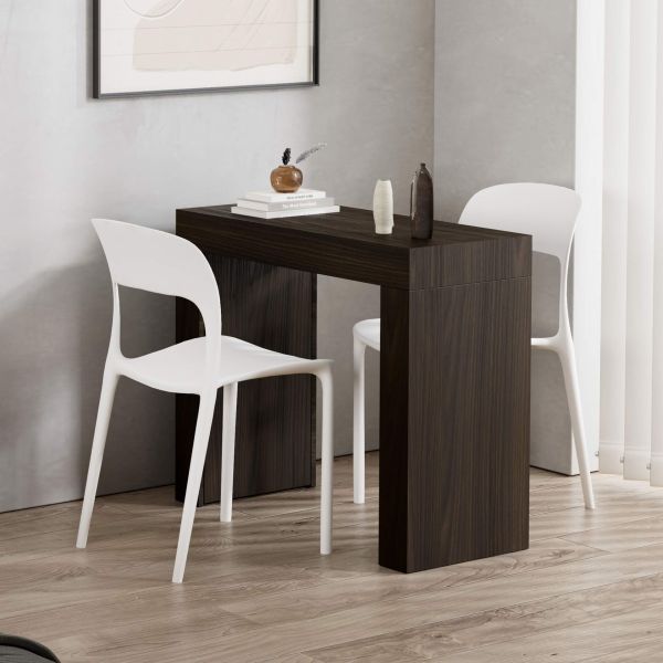 Bureau Evolution 90x40 amerikaanse walnoot met twee poten set afbeelding 1