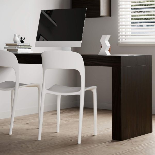 Bureau Evolution 180x60 amerikaanse walnoot één poot en Draadloze Oplader set afbeelding 1