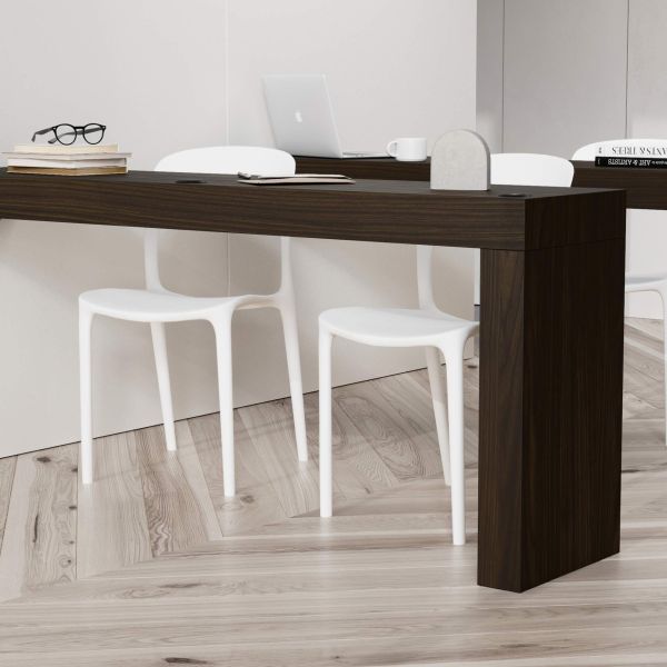Bureau Evolution 180x40 amerikaanse walnoot één poot en Draadloze Oplader set afbeelding 1