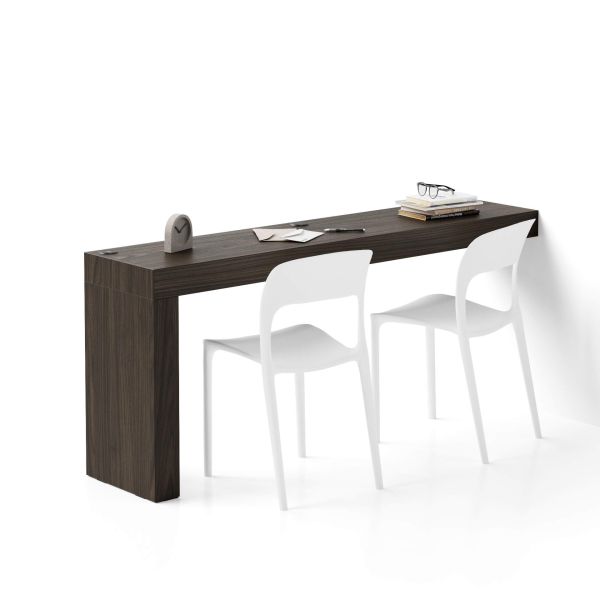 Bureau Evolution 180x40 amerikaanse walnoot één poot en Draadloze Oplader