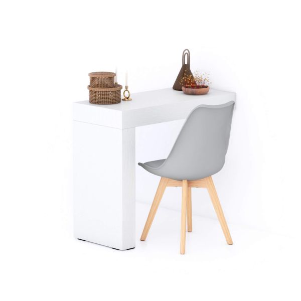 Mesa de jantar Evolution 90x40, Freixo Branco com uma Perna