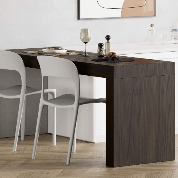 Mesa de jantar Evolution com uma perna 180x60, nogueira escuro imagem do conjunto 1