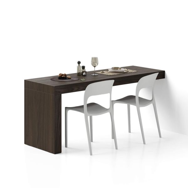 Mesa de jantar Evolution com uma perna 180x60, nogueira escuro