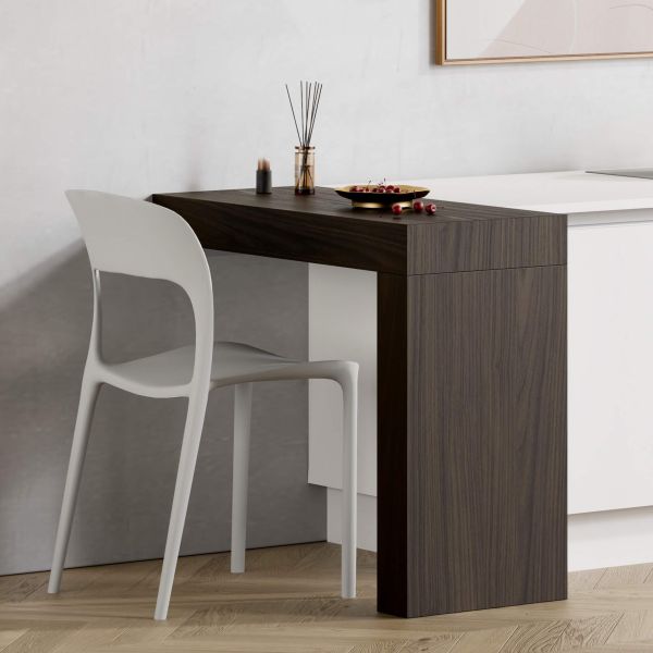 Mesa de jantar Evolution com uma perna 90x40, nogueira escuro imagem do conjunto 1