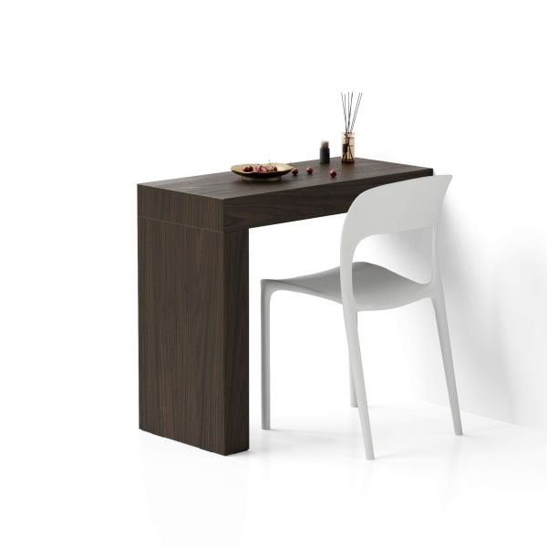 Mesa de jantar Evolution com uma perna 90x40, nogueira escuro