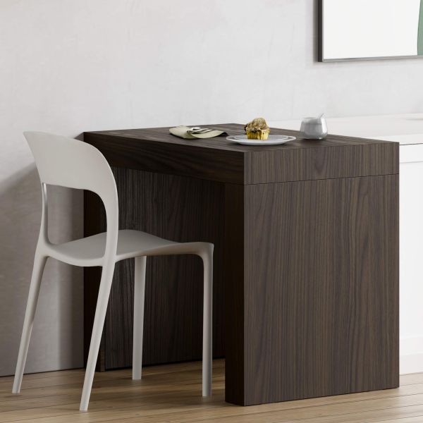 Mesa de jantar Evolution com duas pernas 90x60, nogueira escuro imagem do conjunto 1