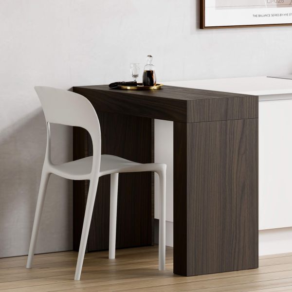 Vaste Eettafel  Evolution 90x40 amerikaanse walnoot met twee poten set afbeelding 1