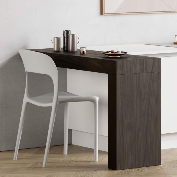 Mesa de jantar Evolution com uma perna 120x40, nogueira escuro imagem do conjunto 1
