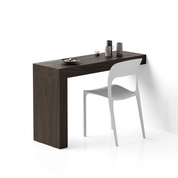 Mesa de jantar Evolution com uma perna 120x40, nogueira escuro