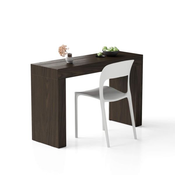 Masă de sufragerie Evolution 120x40, Nuc Închis cu Două Picioare