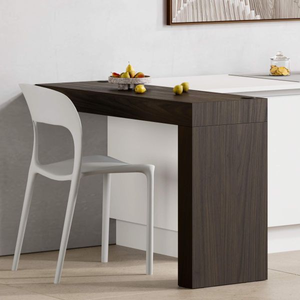 Vaste Eettafel  Evolution 120x40 amerikaanse walnoot één poot Draadloze Oplader set afbeelding 1