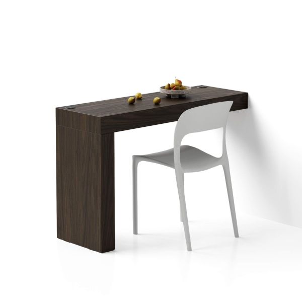 Vaste Eettafel  Evolution 120x40 amerikaanse walnoot één poot Draadloze Oplader