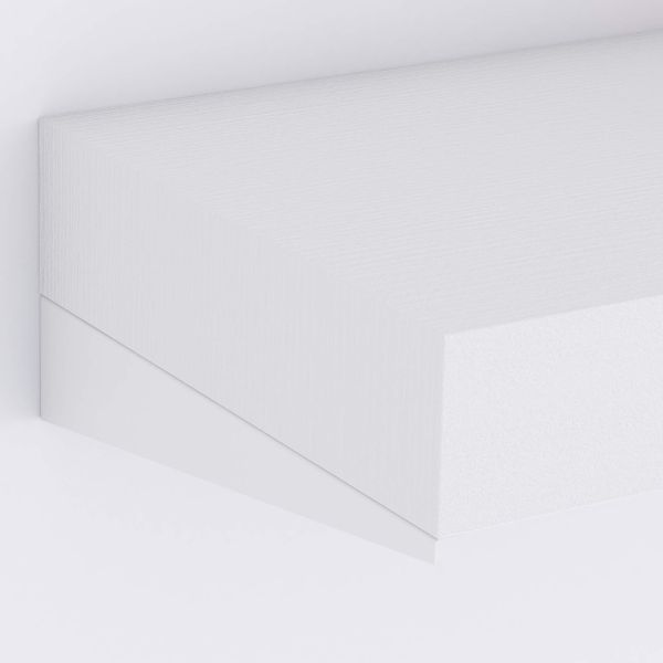 Wandconsole Evolution 90x40, Essenhout wit detailafbeelding 1