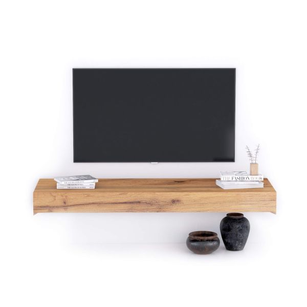 Tv wandmeubel Evolution 120x40, Rustiek Eiken detailafbeelding 1