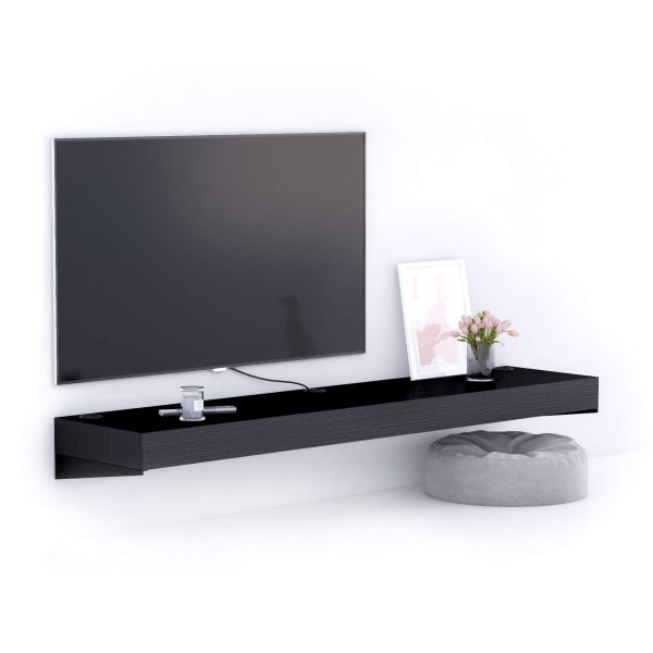 Tv wandmeble Evolution 180x40, Essen Zwart met Draadloze Oplader