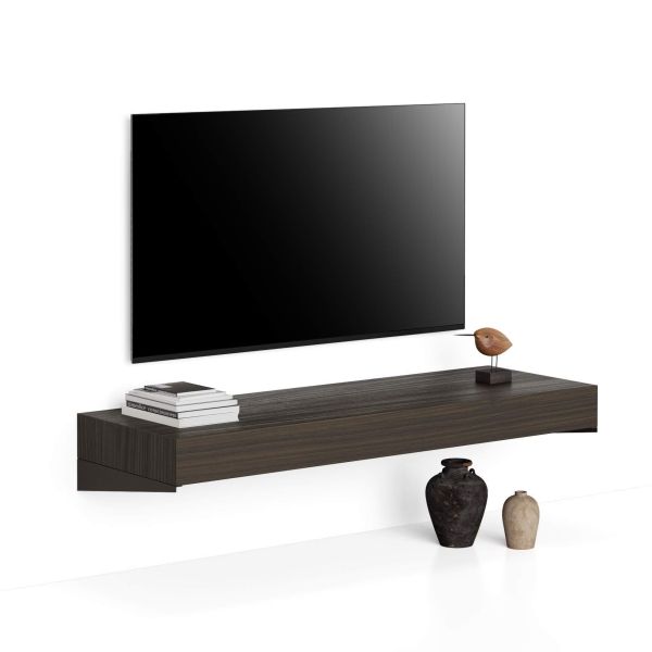 Móvel de TV suspenso Evolution 120x40, nogueira escuro