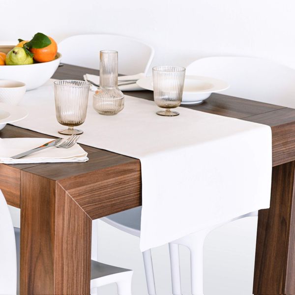 Runner Da Tavola 100% Cotone - 45x150cm, Nero, Alta Qualità - Foto 6