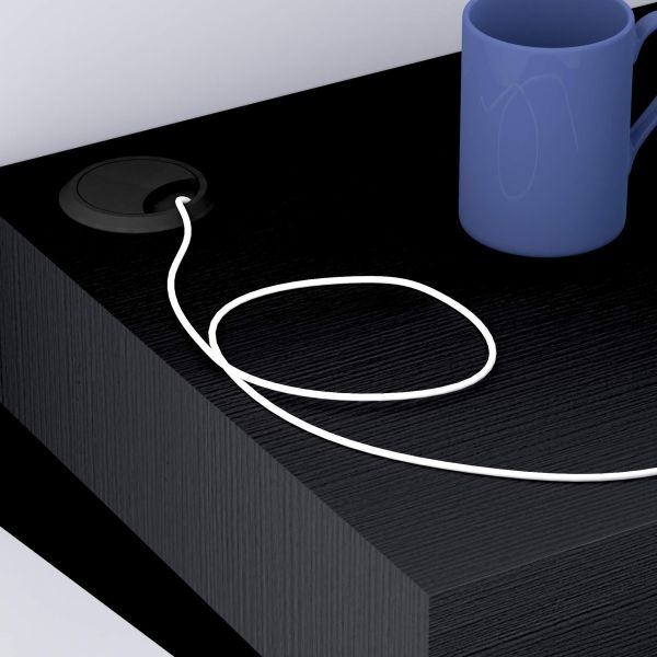 Prateleira de Bar Evolution 180x40, Freixo Preto com Carregador Wireless imagem de pormenor 1