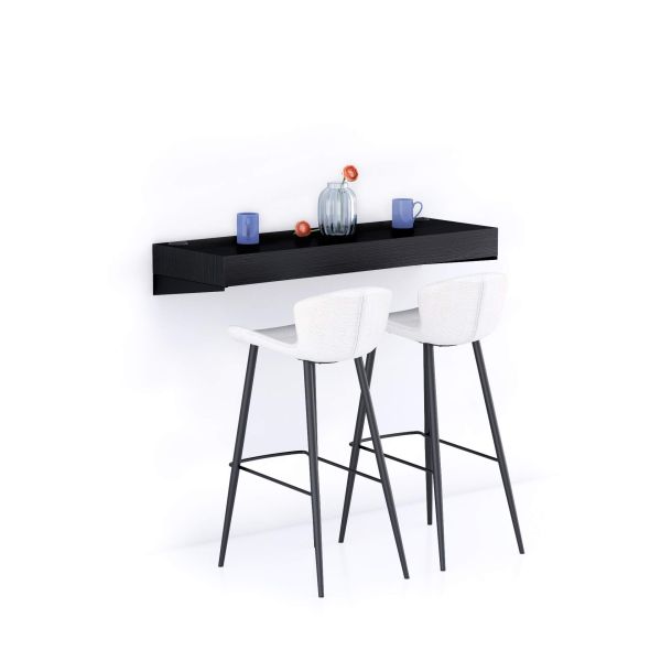Prateleira de Bar Evolution 120x40, Freixo Preto com Carregador Wireless